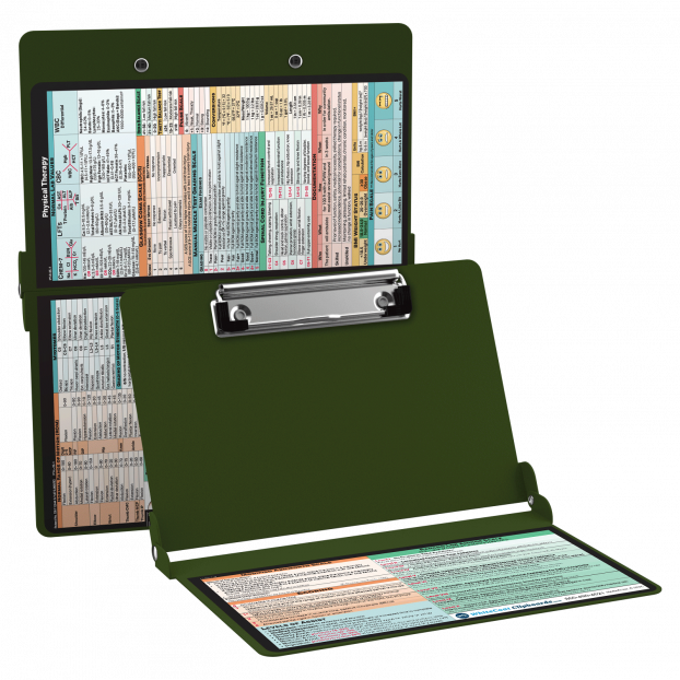 WhiteCoat Clipboard® - Army Green Physical Therapy Edition